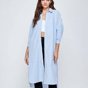 Ellison button up dress pinstripe